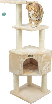 Show full view: Armarkat 3-Level 48-in Wooden Kitten Tree & Condo, Beige slide 7 of 11