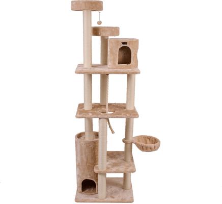 Show full view: Armarkat Royal Perch Mansion 84-in Faux Fur Cat Tree, Beige slide 8 of 10