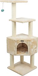 Armarkat 3-Level 48-in Wooden Kitten Tree & Condo, Beige