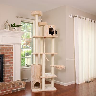 Show full view: Armarkat Royal Perch Mansion 84-in Faux Fur Cat Tree, Beige slide 2 of 10