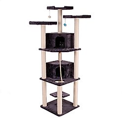 Armarkat Multi-Level 82-in Faux Fur Cat Tree & Condo, Dark Gray