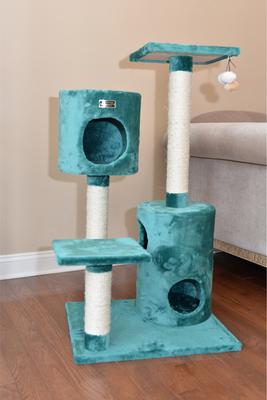 Show full view: Armarkat Classic Real Wood Cat Tree & Condo, Dark Green, 43-in slide 5 of 10