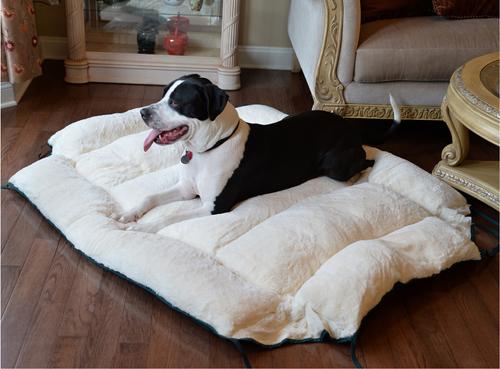 Show full view: Armarkat Bolster Dog Bed, Laurel Green/Ivory, Large slide 8 of 11
