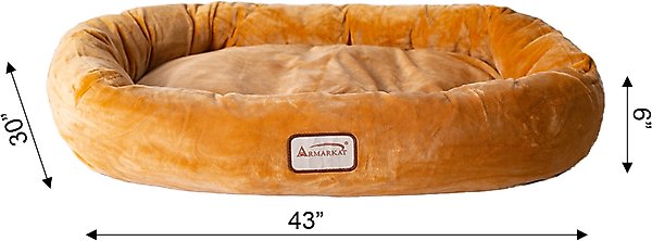 Show full view: Armarkat Bolster Cat & Dog Bed, Brown, Large slide 5 of 11