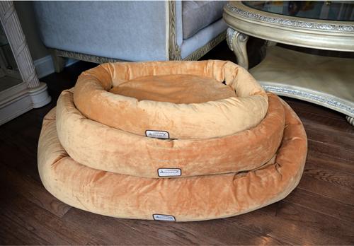 Show full view: Armarkat Bolster Cat & Dog Bed, Brown, Large slide 3 of 11