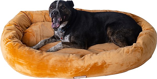 Show full view: Armarkat Bolster Cat & Dog Bed, Brown, Large slide 1 of 11