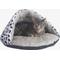 Show in main carousel: Armarkat Burrow Covered Cat & Dog Bed, Sage Green/Pawprint slide 6 of 12