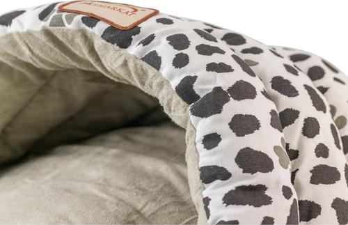 Show full view: Armarkat Burrow Covered Cat & Dog Bed, Sage Green/Pawprint slide 8 of 12