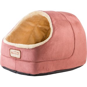 Armarkat Cave Shape Covered Cat & Dog Bed, Red/Beige