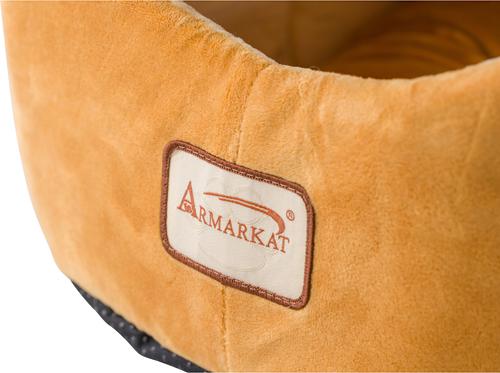 Show full view: Armarkat Cave Shape Covered Cat & Dog Bed, Brown/Ivory slide 7 of 12