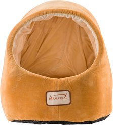 Armarkat Cave Shape Covered Cat & Dog Bed, Brown/Ivory