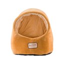 Armarkat Cave Shape Covered Cat & Dog Bed, Brown/Ivory