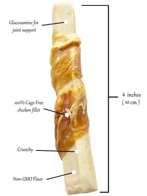Show full view: Rena's Recipe Chicken Biscuit Twists Dog Crunchy Treats, 8-oz bag slide 5 of 8