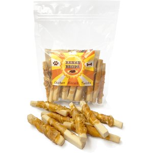 Rena's Recipe Chicken Biscuit Twists Dog Crunchy Treats, 8-oz bag