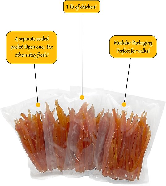 Show full view: Rena's Recipe Chicken Fillet Slices Dog Jerky Treats, 20-oz bag, 4 count slide 4 of 10