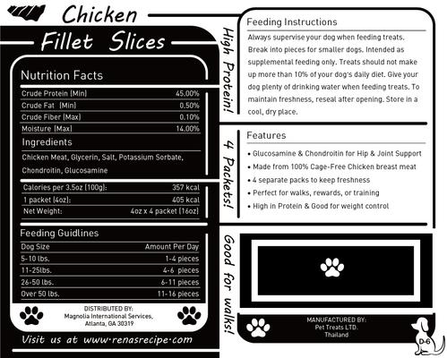 Show full view: Rena's Recipe Chicken Fillet Slices Dog Jerky Treats, 16-oz bag, 4 count slide 3 of 11