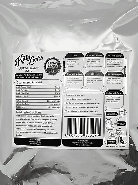 Show full view: Rena's Recipe Kitty Licks Lickable Cat Treats, 28 count slide 3 of 12