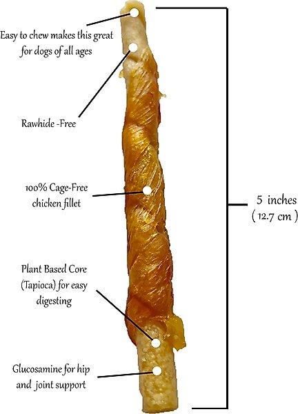 Show full view: Rena's Recipe Chicken Twisty Sticks Dog Chew Treats, 8-oz bag, 1 count slide 5 of 8