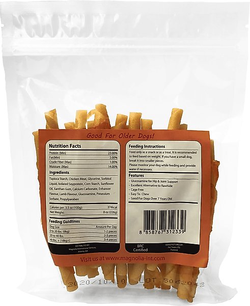 Show full view: Rena's Recipe Chicken Twisty Sticks Dog Chew Treats, 8-oz bag, 1 count slide 3 of 8