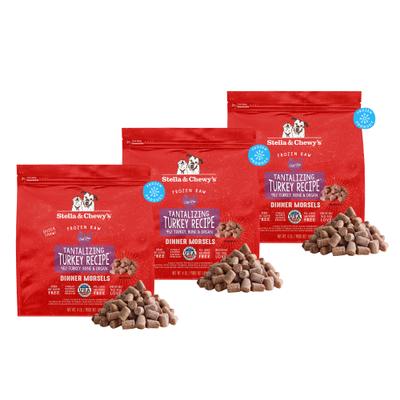 Show full view: Stella & Chewy's Tantalizing Turkey Morsels Frozen Raw Dog Food, 12-lb bundle slide 1 of 11