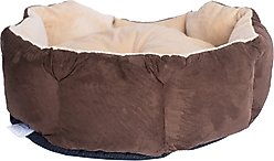 Armarkat Cozy Bolster Cat & Dog Bed, Mocha/Beige slide 2 of 9