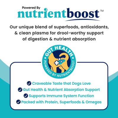 Show full view: Solid Gold Homestyle Meal Skin & Coat Support Chicken + Gut Health Beef Dog Food Topper, 9-oz pouches, case of 2 slide 5 of 9