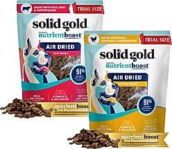Solid Gold Complete & Balanced Chicken + Beef Air Dried Dog Food Topper, 4-oz pouches, case of 2 slide 1 of 9