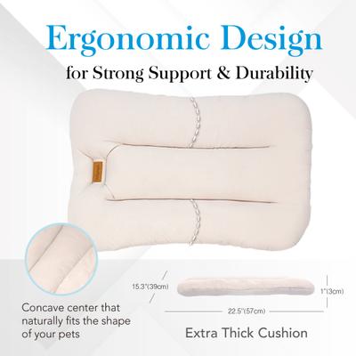 Show full view: Ibiyaya All-Season Dog Stroller Cushion Set, Earthy Brown, Medium slide 5 of 10