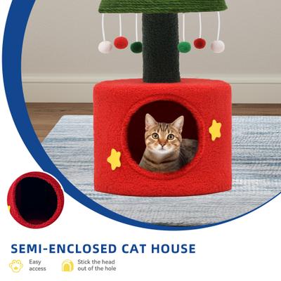Show full view: Yitahome 32-in Christmas Cat Tree & Condo slide 4 of 7