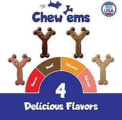 Chew'ems Y Bone Dog Toy, Beef, Small slide 2 of 7