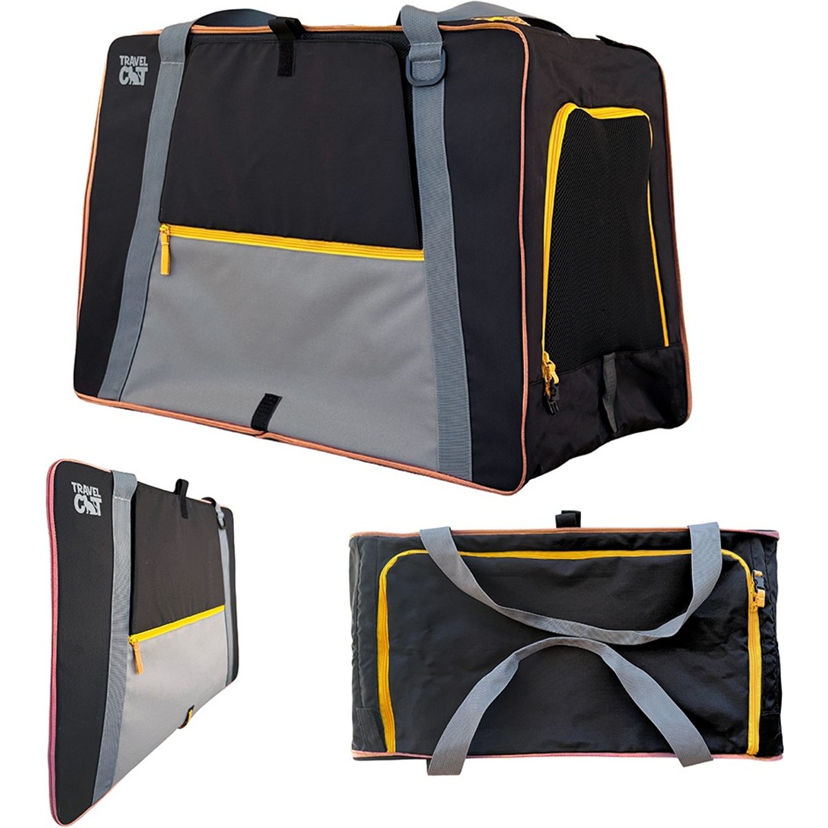 Travel Cat Collapsible Cat Carrier, Black