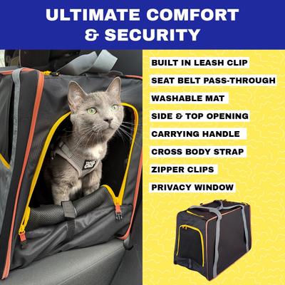 Show full view: Travel Cat Collapsible Cat Carrier, Black slide 3 of 10