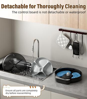 Show full view: Casfuy 4-Meal Automatic Cat Feeder for Wet & Dry Food, Black slide 8 of 9