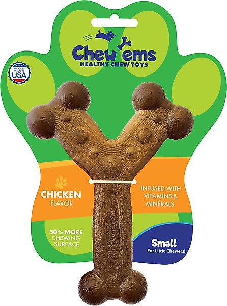 Show full view: Chew'ems Y Bone Dog Toy, Chicken, Small slide 1 of 7