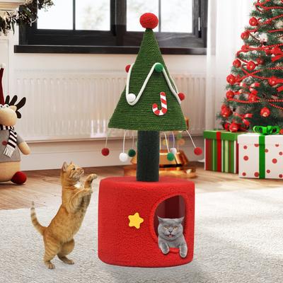 Show full view: Yitahome 32-in Christmas Cat Tree & Condo slide 6 of 7
