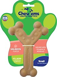 Chew'ems Y Bone Dog Toy, Salmon, Small