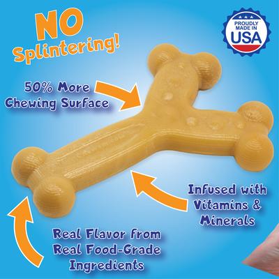 Show full view: Chew'ems Y Bone Dog Toy, Bacon, Small slide 5 of 7