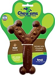Chew'ems Y Bone Dog Toy, Beef, Small slide 1 of 7