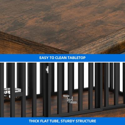 Show full view: Yitahome Furniture Style Dog Crate, Rustic Brown, 71 inch slide 7 of 9