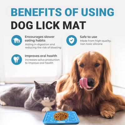 Show full view: GOOPAWS Silicone Dog Lick Mat, Orange/Blue, 2 count slide 8 of 9