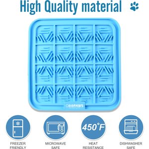 GOOPAWS Silicone Dog Lick Mat, Orange/Blue, 2 count