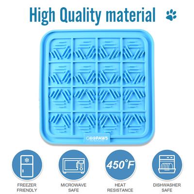 Show full view: GOOPAWS Silicone Dog Lick Mat, Orange/Blue, 2 count slide 7 of 9