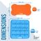 Show in main carousel: GOOPAWS Silicone Dog Lick Mat, Orange/Blue, 2 count slide 6 of 9