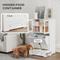 Show in main carousel: PawHut Dog Feeding Station with Two Storage Cabinets, White, 23.6 x 13.8 x 39.4-in slide 4 of 9