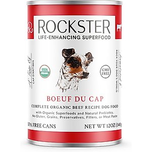 Rockster Boeuf Du Cap Complete Organic Beef Recipe Wet Dog Food, 12-oz can, case of 12