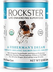 Rockster Fisherman's Dream Complete Organic Salmon Recipe Wet Dog Food, 12-oz can, case of 12