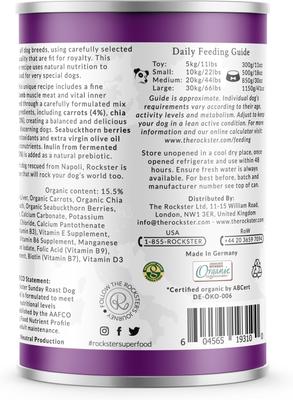 Show full view: Rockster Sunday Roast Complete Lamb Recipe Wet Dog Food, 12-oz can, case of 12 slide 4 of 5