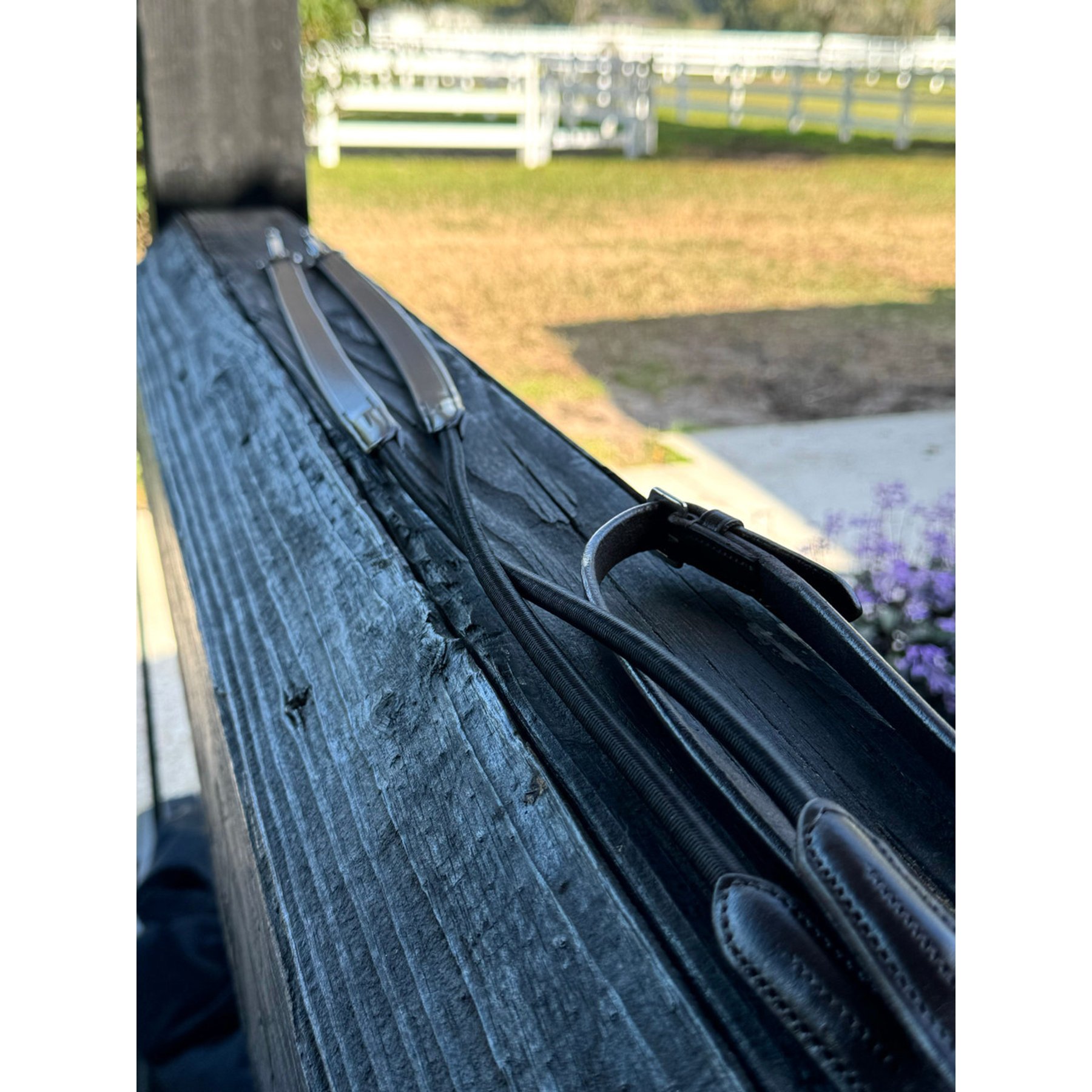 Ace Equestrian PRO4MANCE Com4rt Stretch Horse Draw Reins, Black