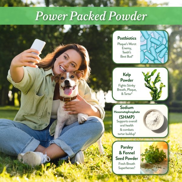 Show full view: Other Half Bacon Flavor Dog Dental Supplement, 45 scoops slide 6 of 9