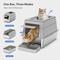 Show in main carousel: Aphyxen Stainless Steel Enclosed Cat Litter Box, Grey slide 8 of 10